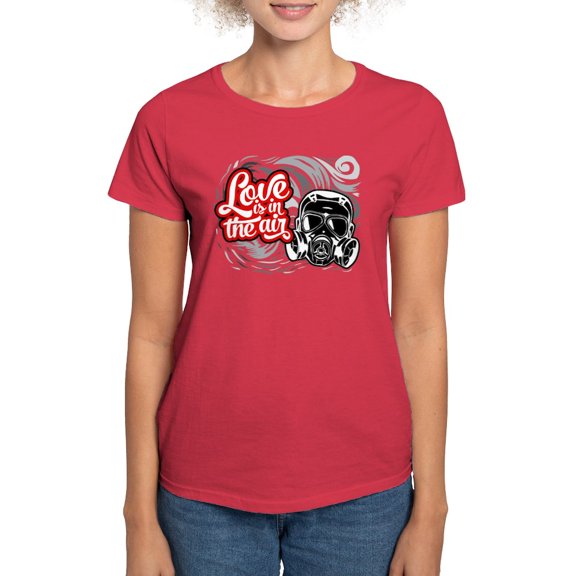 CafePress - Love Is In The Air Women's Classic T Shirt - Women's Traditional Fit Dark T-Shirt