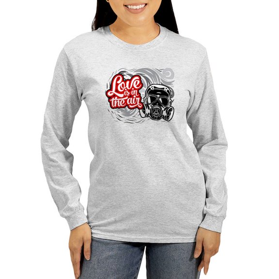 CafePress - Love Is In The Air Women's Long Sleeve T Shirt - Women's Long Sleeve Graphic Casual T-Shirt