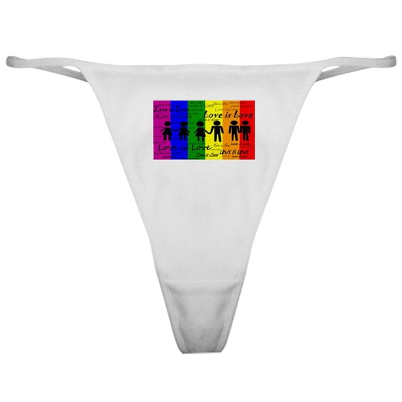 CafePress - Love Is Love Classic Thong - Women's Novelty Thong Panties Underwear
