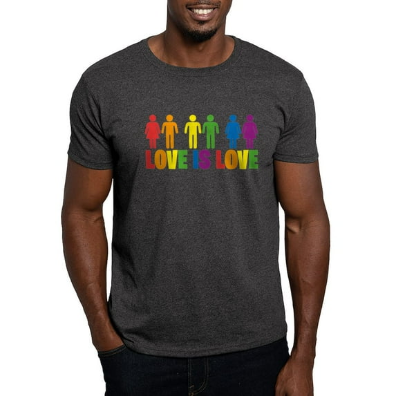 CafePress - Love Is Love Dark T Shirt - Men's Classic Graphic Cotton T-Shirt