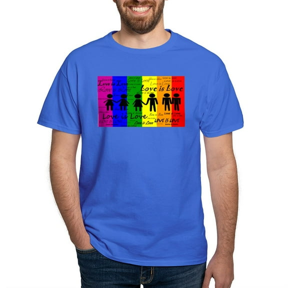 CafePress - Love Is Love Dark T Shirt - Men's Classic Graphic Cotton T-Shirt