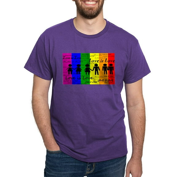 CafePress - Love Is Love Dark T Shirt - Men's Classic Graphic Cotton T-Shirt