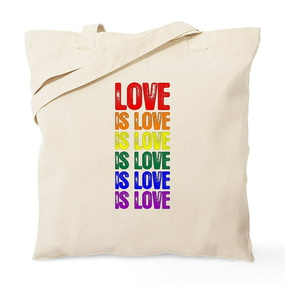 CafePress - Love Is Love Is Love Tote Bag - Unisex Canvas Tote Bag, Beige, 1-Piece