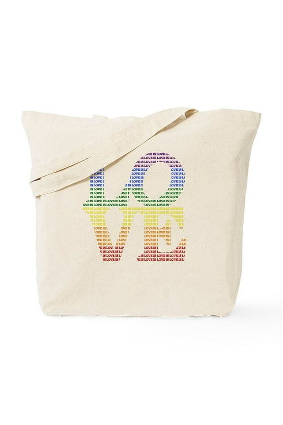 - Love Is Love LGBT Tote Bag - Unisex Canvas Tote Bag, Beige, 1-Piece