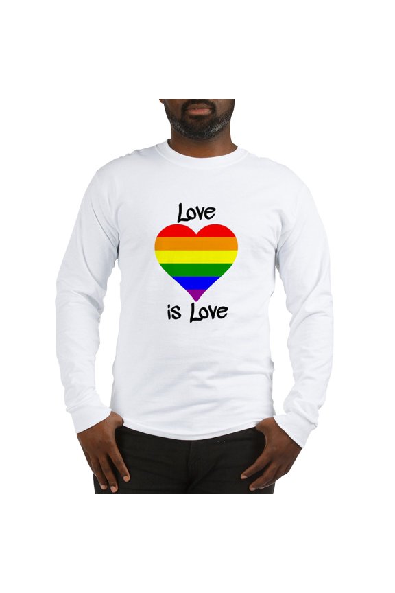 - Love Is Love Long Sleeve T Shirt - Unisex Cotton Long Sleeve T-Shirt