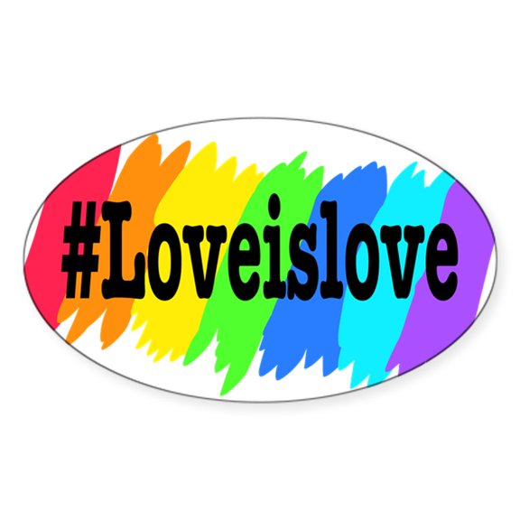 CafePress - Love Is Love Marriage Equality Sticker - Sticker (Oval)