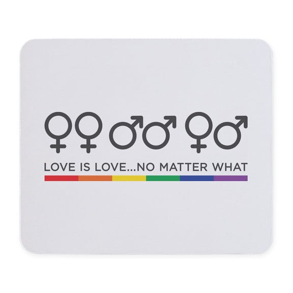 CafePress - Love Is Love Mousepad - Non-slip Rubber Mousepad, Gaming Mouse Pad