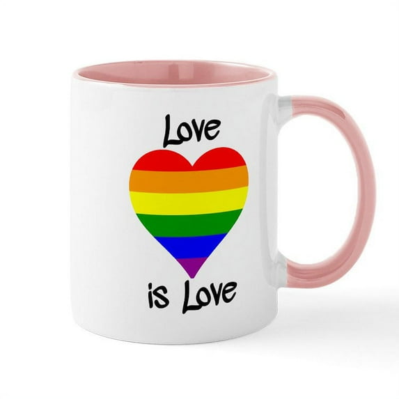 CafePress - Love Is Love Mug - 11 oz Ceramic Mug - Novelty Coffee Tea Cup