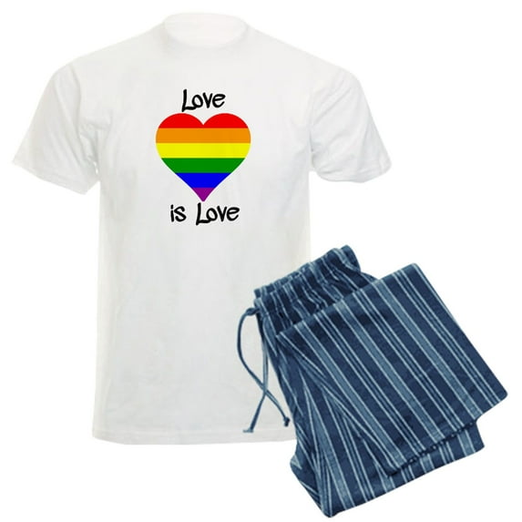 CafePress - Love Is Love Pajamas - Men's Light Loose Fit Cotton Pajama Set