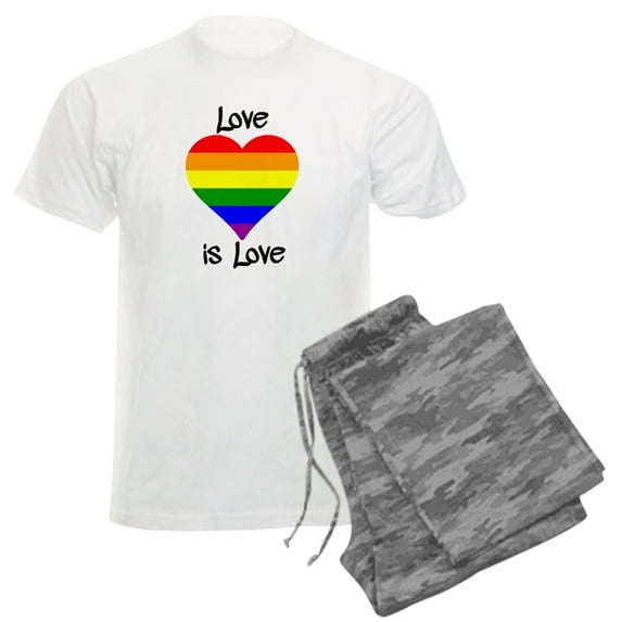 CafePress - Love Is Love Pajamas - Men's Light Loose Fit Cotton Pajama Set