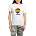 thumbnail image 1 of CafePress - Love Is Love Pajamas - Women's Short Sleeve Print T-Shirt and Pants Light Cotton Pajama Set, 1 of 7