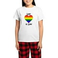 thumbnail image 1 of CafePress - Love Is Love Pajamas - Women's Short Sleeve Print T-Shirt and Pants Light Cotton Pajama Set, 1 of 7