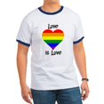 thumbnail image 1 of CafePress - Love Is Love T Shirt - 100% Cotton Ringed T-Shirt, 1 of 4