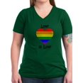thumbnail image 1 of CafePress - Love Is Love T Shirt - Women's V-Neck Dark T-Shirt, 1 of 1