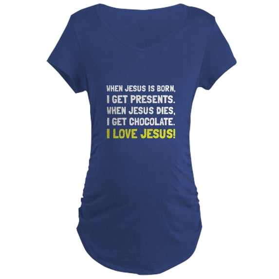 CafePress - Love Jesus Maternity T Shirt - Maternity Dark T-Shirt