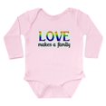 thumbnail image 1 of CafePress - Love Makes A Family Infant Creeper Body Suit - Long Sleeve Cotton Baby Bodysuit, 1 of 4