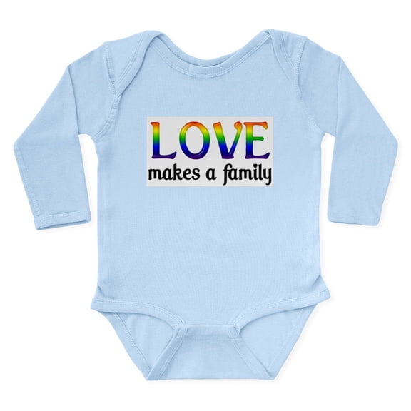 CafePress - Love Makes A Family Infant Creeper Body Suit - Long Sleeve Cotton Baby Bodysuit