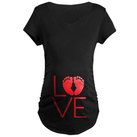 CafePress - Love Maternity Dark T Shirt - Maternity Dark T-Shirt