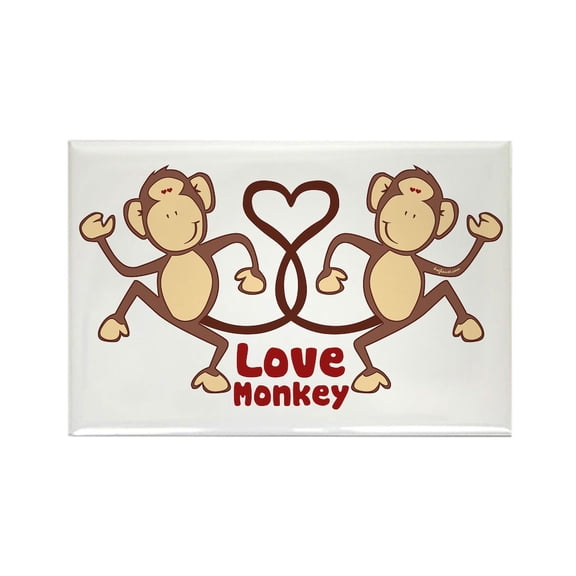 CafePress - Love Monkey - Rectangle Magnet, 2"x3" Refrigerator Magnet
