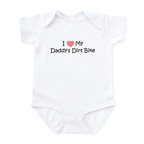 CafePress - Love My Daddys Dirtbike Infant Bodysuit - Baby Light Bodysuit, Size Newborn - 24 Months