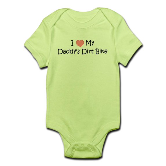 CafePress - Love My Daddys Dirtbike Infant Bodysuit - Baby Light Bodysuit