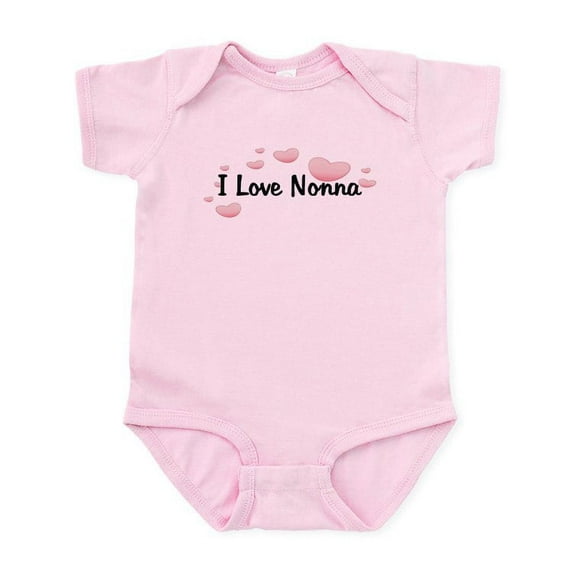 CafePress - Love Nonna Pink Hearts Baby/Toddler Bodysuits - Baby Light Bodysuit, Size Newborn - 24 Months
