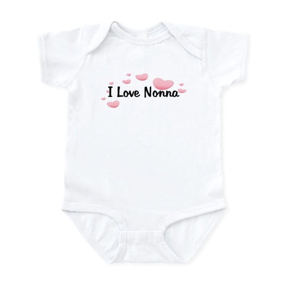 CafePress - Love Nonna Pink Hearts Baby/Toddler Bodysuits - Baby Light Bodysuit, Size Newborn - 24 Months