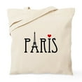 thumbnail image 1 of CafePress - Love Paris With Eiffel Tower And Red Heart Tote Ba - Unisex Canvas Tote Bag, Beige, 1-Piece, 1 of 6