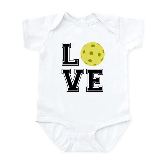 CafePress - Love Pickleball Infant Bodysuit - Baby Light Bodysuit, Size Newborn - 24 Months