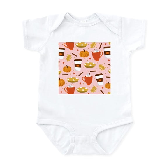 CafePress - Love Pumpkin Spice Pink Body Suit - Baby Light Bodysuit, Size Newborn - 24 Months