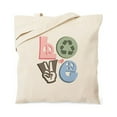 thumbnail image 1 of CafePress - Love Recycle Tote Bag - Unisex Canvas Tote Bag, Beige, 1-Piece, 1 of 7