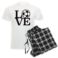 thumbnail image 1 of CafePress - Love Soccer Men's Light Pajamas - Men's Light Loose Fit Cotton Pajama Set, 1 of 7