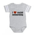 thumbnail image 1 of CafePress - Love Social Net - Cute Infant Baby Football Bodysuit, 1 of 3
