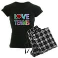 thumbnail image 1 of CafePress - Love TENNIS Women's Dark Pajamas - Women's Short Sleeve Print T-Shirt and Pants Dark Cotton Pajama Set, 1 of 7