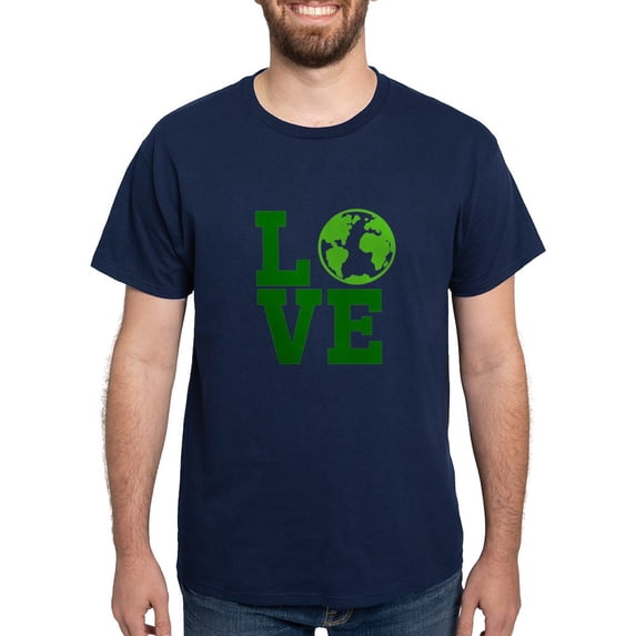 CafePress - Love The Earth T Shirt - Men's Classic Graphic Cotton T-Shirt