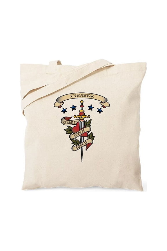 - Love Theater Tote Bag - Unisex Canvas Tote Bag, Beige, 1-Piece