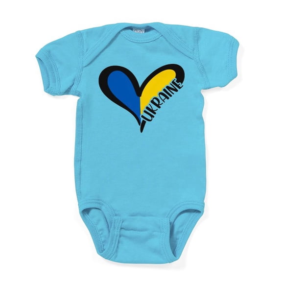 CafePress - Love Ukraine Heart Body Suit - Cute Infant Bodysuit Baby Romper - Size Newborn - 24 Months
