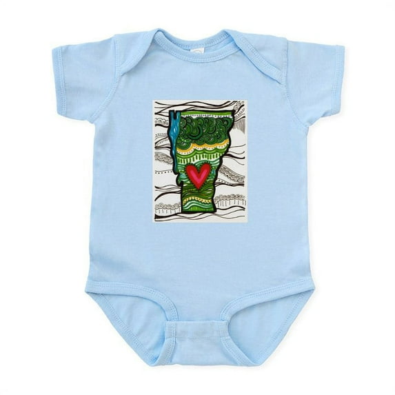 CafePress - Love VT Body Suit - Baby Light Bodysuit, Size Newborn - 24 Months