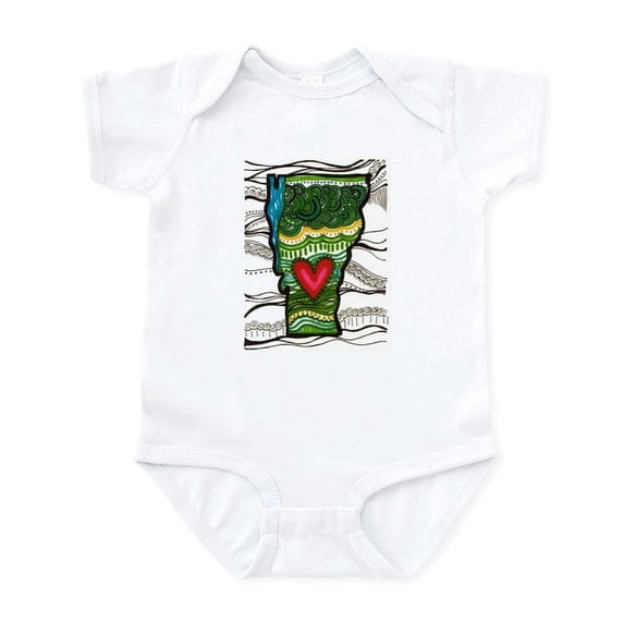 CafePress - Love VT Body Suit - Baby Light Bodysuit, Size Newborn - 24 Months