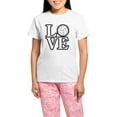 thumbnail image 1 of CafePress - Love Volleyball Pajamas - Women's Short Sleeve Print T-Shirt and Pants Light Cotton Pajama Set, 1 of 7