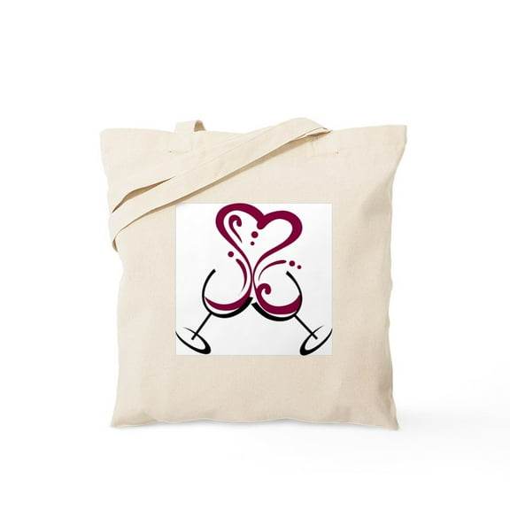 CafePress - Love Wine Tote Bag - Unisex Canvas Tote Bag, Beige, 1-Piece
