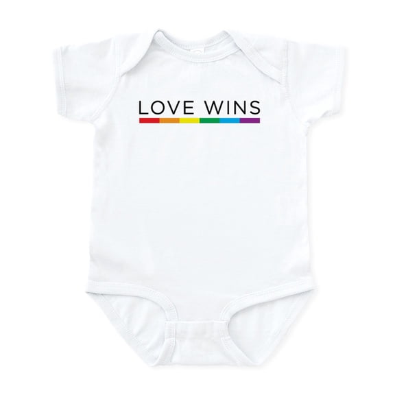 CafePress - Love Wins Body Suit - Baby Light Bodysuit, Size Newborn - 24 Months