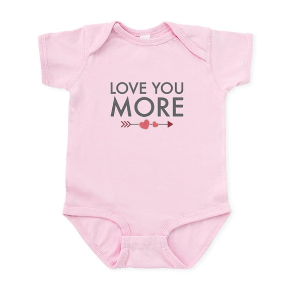 CafePress - Love You More Body Suit - Baby Light Bodysuit, Size Newborn - 24 Months