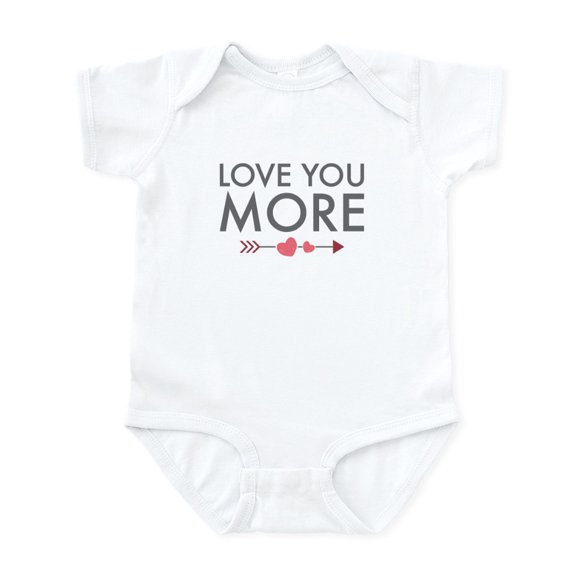 CafePress - Love You More Body Suit - Baby Light Bodysuit, Size Newborn - 24 Months