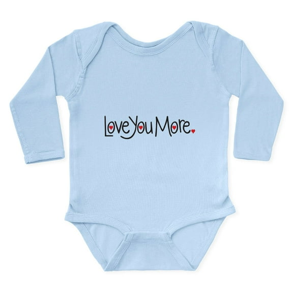 CafePress - Love You More Body Suit - Long Sleeve Cotton Baby Bodysuit