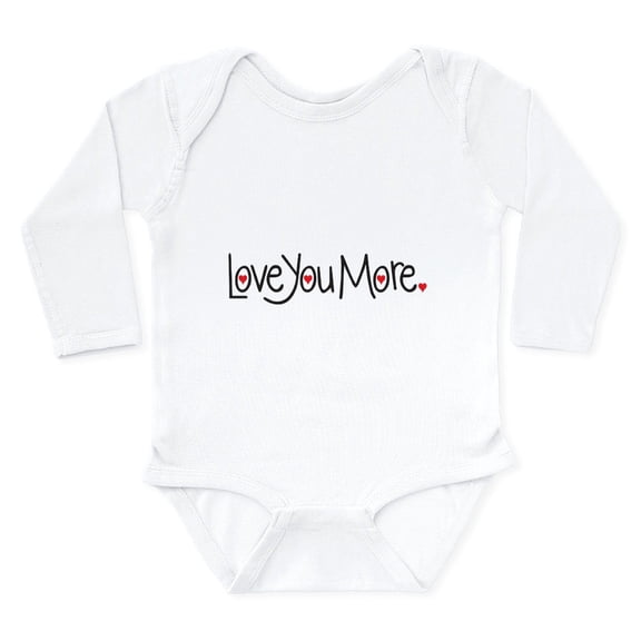 CafePress - Love You More Body Suit - Long Sleeve Cotton Baby Bodysuit