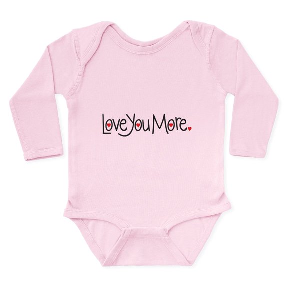 CafePress - Love You More Body Suit - Long Sleeve Cotton Baby Bodysuit