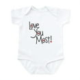 thumbnail image 1 of CafePress - Love You Most! Body Suit - Baby Light Bodysuit, Size Newborn - 24 Months, 1 of 4