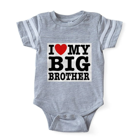 CafePress - Lovebigbrother - Cute Infant Baby Football Bodysuit