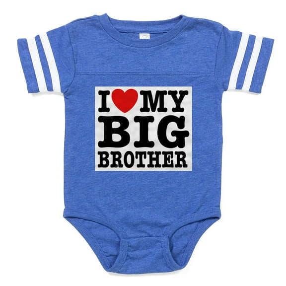 CafePress - Lovebigbrother - Cute Infant Baby Football Bodysuit